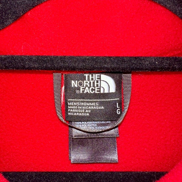 The North Face Red Fleece Zip up Jacket Size Large - Picture 5 of 8